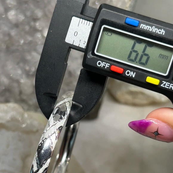 Vintage Diamond Cut Hinge Bangle Bracelet 925 - Picture 6 of 7